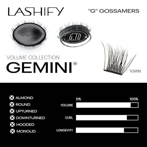 Lashify Gemini 10mm Gossamer False Lashes Voluminous Wispy Eyelash Extensions