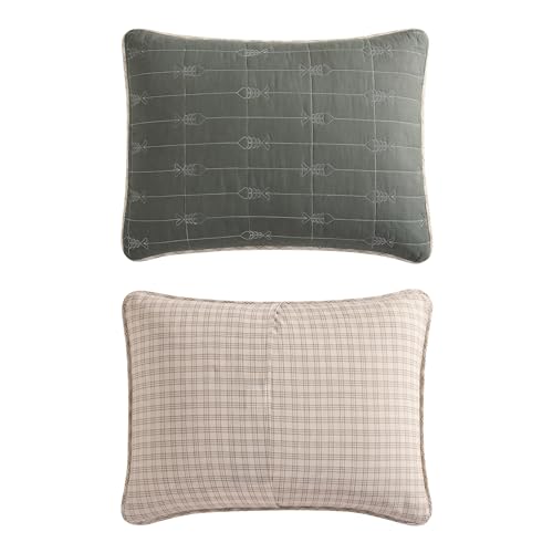 Twin Cotton Sheet Set with Pillowcases - Eddie Bauer Troutdale Green