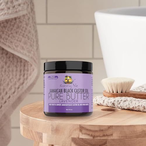 Sunny Isle Lavender Jamaican Black Castor Oil Pure Butter 4oz | Stimulates Hair Growth | Effective Moisturizer Hair & Skin | All Types & Textures