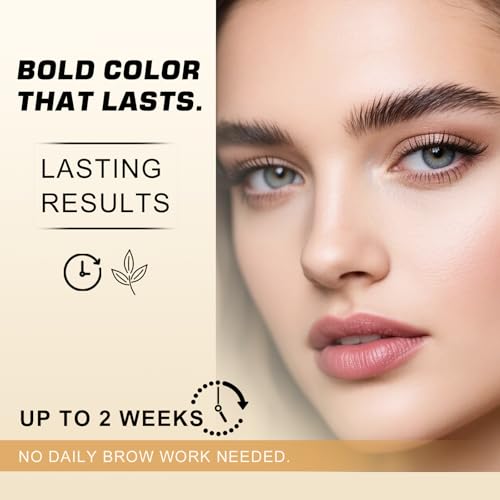 Eyelash & Eyebrow Color Kit, 2 in 1 Professional Lash & Brow Color Kit, Easy to Use with Natural Results, DIY Hair Coloring Eye Lash & Eye Brow Set for Beginner Salon Beauty 7ml (Black)