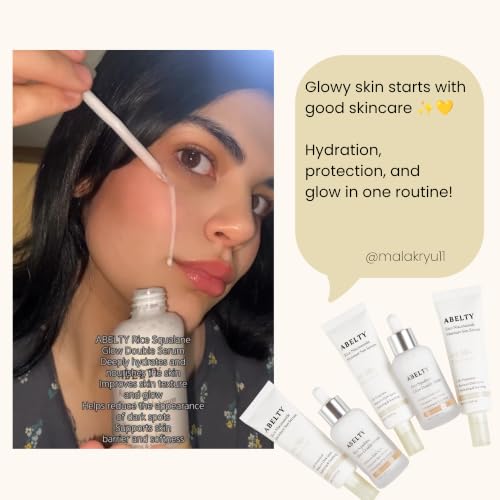 Hydrating Rice Squalane Serum with Niacinamide & Hyaluronic Acid - Vegan Korean Skincare, 50ml