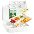 10x8.25 Inch Compostable Heavy Duty Paper Plates 500 Pack - White, 10"x8.25"