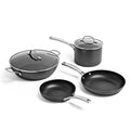 6-Piece Nonstick Cookware Set with AquaShield™ - Hard-Anodized Pots & Pans