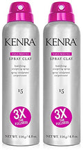 Kenra Volumizing Spray Clay 15 - Bodifying Texture & Fullness Spray, 4oz Pack of 2
