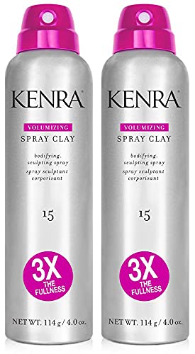 Kenra Volumizing Spray Clay 15 - Bodifying Texture & Fullness Spray, 4oz Pack of 2