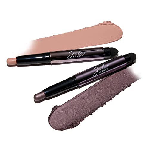 Waterproof Eyeshadow Stick Duo - Smoky Amethyst & Putty Matte, Cruelty-Free