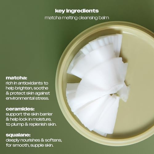 Underglow Matcha Cleansing Balm - Makeup Remover and Hydrating Skincare, 1.41 oz