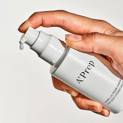 A'Prep Camellia Snow Ampoule ? Hydrating & Brightening Facial Serum with Camellia Japonica, Niacinamide & Hyaluronic Acid, EWG Green Formula, Korean Skincare, 50ml