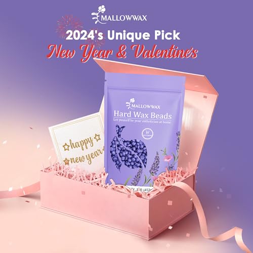 Hard Wax Beads 2-Pack, 1lb lavender wax beads + 1lb Rose pink wax for hair removal