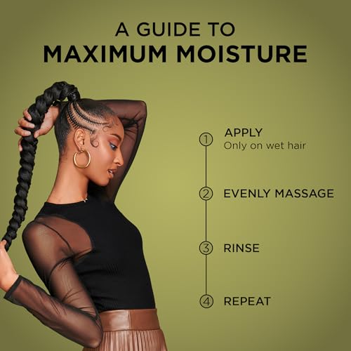 African Pride Olive Miracle 2 in 1 Shampoo & Conditioner, Moisturizing & Detangling for Coily & Curly Hair, with Olive Oil & Flaxseed Oil, 12 oz