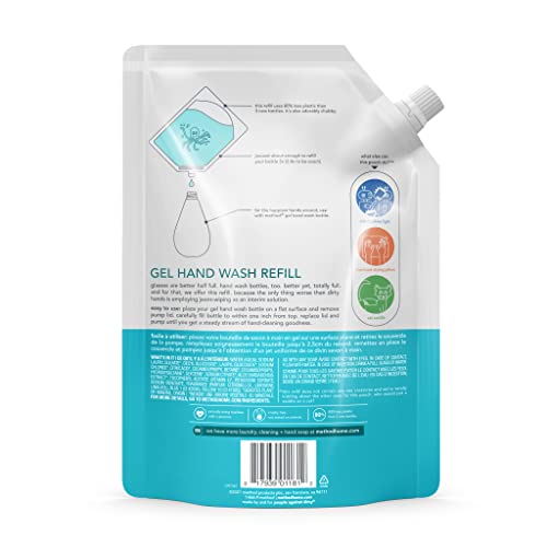 Method Waterfall Gel Hand Soap Refill Pack of 6 - 34oz Eco-Friendly Liquid Hand Wash