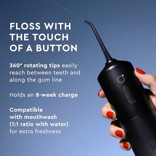 Cordless Water Flosser for Teeth Cleaning & Plaque Removal - Reusable Oral Care Device