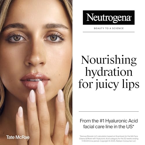 Neutrogena Hydro Boost Hyaluronic Acid Lip Balm,Nourishing Vitamin E Leaves Lips Feeling Hydrated,Sheer Pink Tinted Color with a Sweet Berry Flavor,Sheer Berry,0.5 oz,(Pack of 2)
