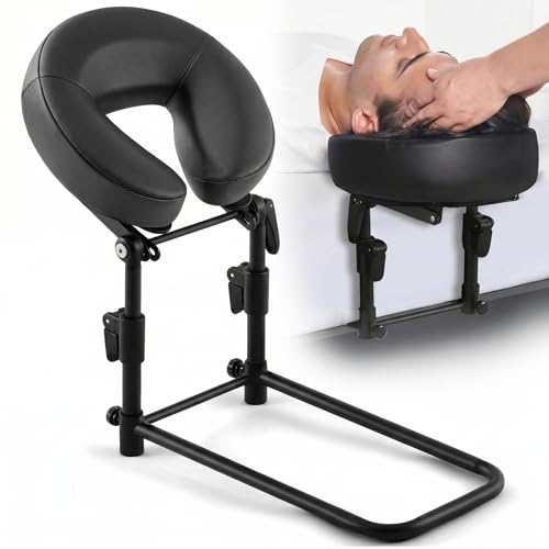 Adjustable Massage Headrest for Bed with Soft Cushion - Portable Face Cradle for Spa & Home Use