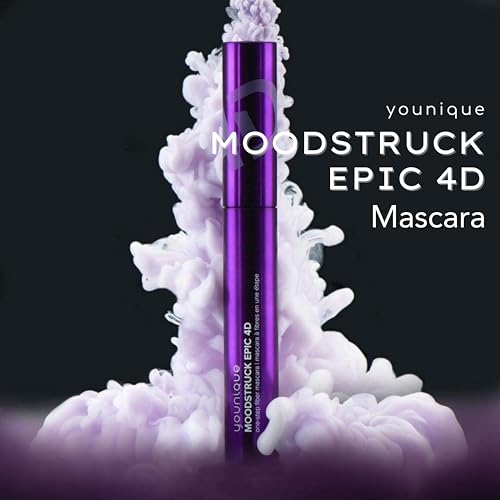 Younique MOODSTRUCK EPIC 4D Fiber Mascara | Volumizing, Lengthening & Lifting Mascara | Waterproof, Smudge-Proof, Long-Lasting | Bold, Defined, Flake-Free Lashes | 7 ml