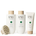 Raw Sugar Dry Scalp Treatment & Hair Care Bundle (4 Products) Intensive Ritual At Home Spa Kit, Shampoo, Conditioner, Hair Mask & Massager, Formulated without SLS/SLES & Parabens