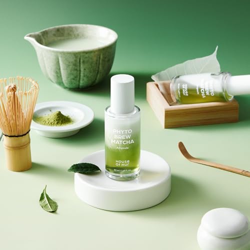 House of Hur Phyto Brew Matcha Ampoule ? Lightweight Hydrating Face Ampoule ? Hadong Matcha + EGCG, Fast-Absorbing, Non-Sticky Dewy Glow ? Korean Skincare ? 1.69 fl oz (50 ml)