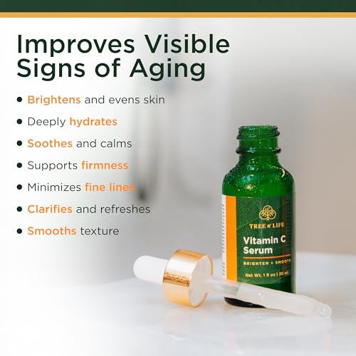 Tree of Life Brighten & Renew Face Serum Set with Vitamin C & Retinol