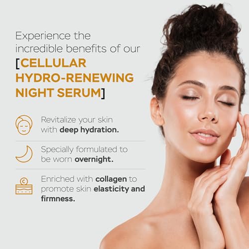 PM Face Serum - Cellular Hydro-Renewing Night Facial Serum with Collagen & Stem Cells - 30ml