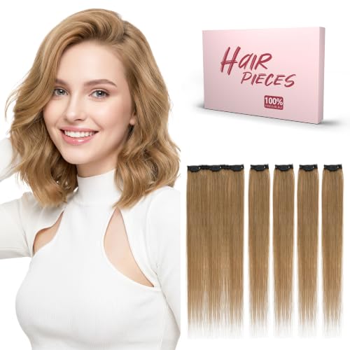 SEGO Clip-In Short Hair Extensions Light Brown 10 Inch - Real Human Hair