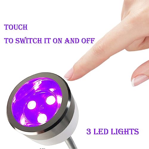 UV Led Nail Lamp, 9W Flash Cure Light for Gel-X & Semi-Cured Strips, Rechargeable Auto Sensor Gooseneck Mini UV Light for Nails, Portable Salon Precision for Home DIY Use