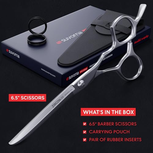 Suvorna Classic 6.5" Hair Cutting Scissors - Razor Edge Barber Shears for Hairdressers & Professionals