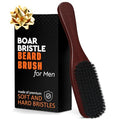Mens Beard Brush with Handle ? Soft Boar Bristle Beard Brush for Men, 9" Wooden Design for Beards, Mustaches & Slick Back Hair ? Comfortable Grip, Styling Control, for Daily Grooming & Barbershop Use