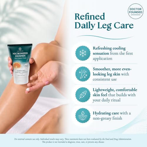 Micronized Diosmin & Centella Leg Contour Cream for Skin Firming & Cooling
