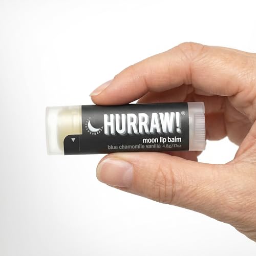 Hurraw! Moon Night Treatment Lip Balm 5 Pack - Organic, Vegan, Blue Chamomile & Vanilla