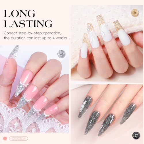 Poly Nail Gel Extension Kit with UV Light & Drill - 15 Colors, Starter Set (16ml)