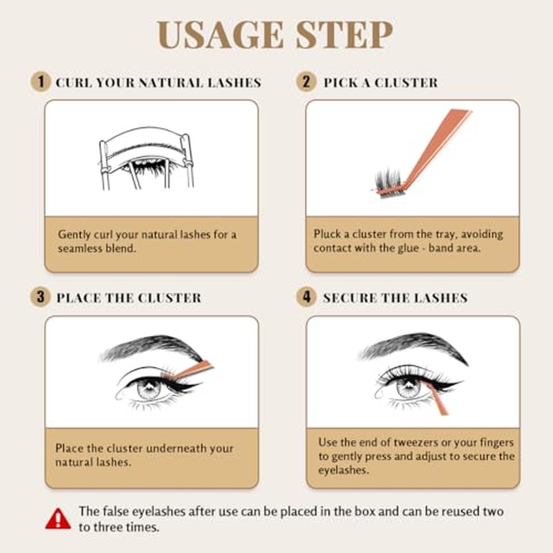 All You Need Self Adhesive Glue Free lash clusters Easy Removal Lash Kit three styles in one set with 38 clusters travel pack on the go kit