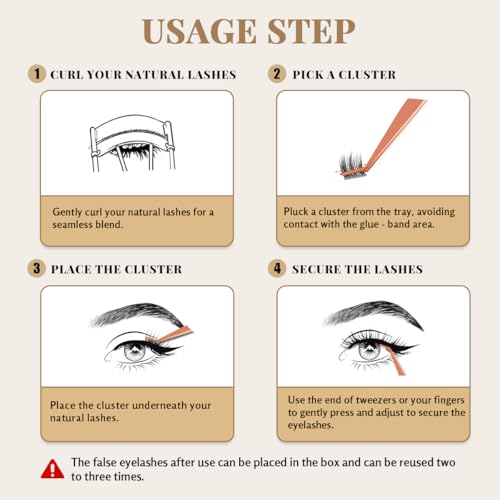 All You Need Self Adhesive Glue Free lash clusters Easy Removal Lash Kit three styles in one set with 38 clusters travel pack on the go kit
