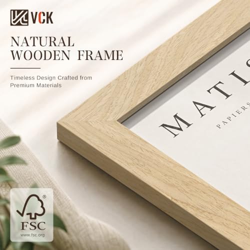 VCK 18x24 Poster Frame Set of 3 - Natural Solid Wood Wall Mounts Variation of THIS listing
