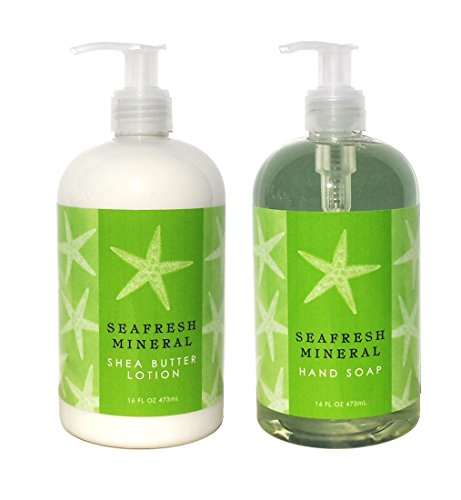 Greenwich Bay Hand & Body Lotion and Hand Soap Duo Set with Shea Butter - 16 oz Each - Refreshing Seafresh Mineral Scent