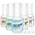AzureBeauty A2-Clear Dip Powder Liquid Set - 5 Pack, 15ml Each, Long-Lasting Nail System
