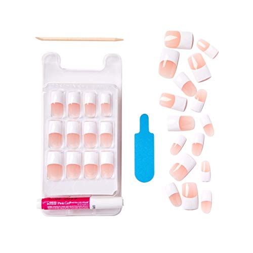 Kiss Salon Acrylic French 28 Count Long Length Nude (Pack of 6)