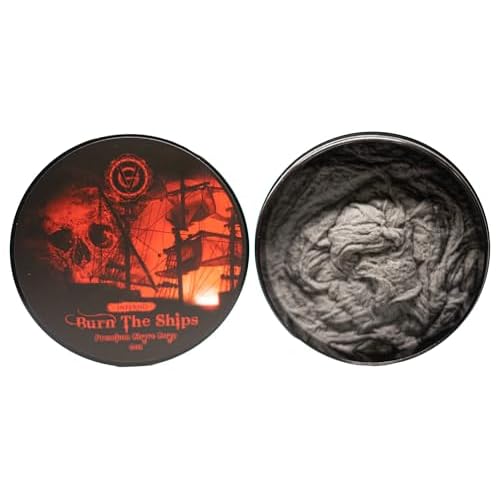 Shave Cream for Men | Burn The Ships Premium 4oz | Hydrating & Lathering Shaving Cream for Wet Shaving Sensitive Skin Beard Softening Natural Ingredients | Use Shaving Brush For Smooth Razor Glide
