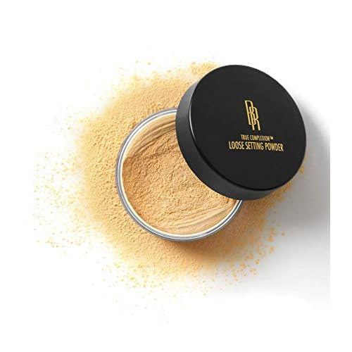 Black Radiance True Complexion Loose Setting Powder Banana 0.64 Ounce and Contour Palette Medium to Dark 0.38 Ounce