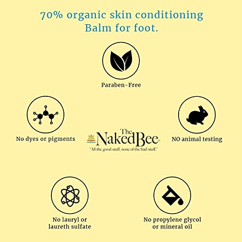 The Naked Bee Restoration Foot Balm, 2oz + Orange Blossom Honey Ultra-Rich Body Butter 8oz