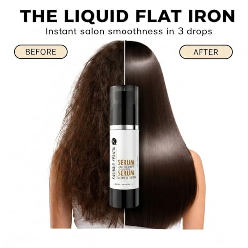 Kashmir Keratin 1.69 Fl Oz Hair Serum for Frizzy & Damaged Hair - Anti Frizz & Shine (Pack of 1)