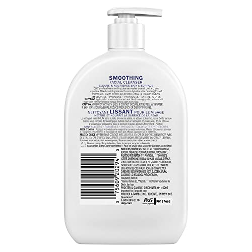 Olay Daily Facial Cleanser with Retinol & Peptides - 16 Oz Pack of 2