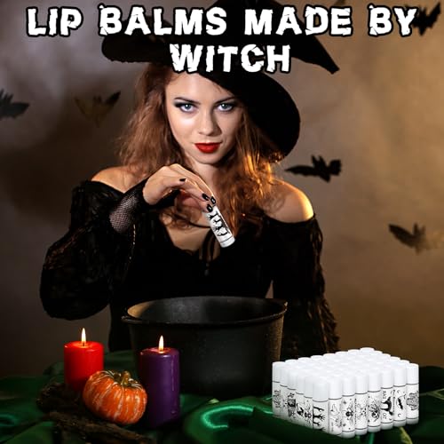 Halloween Lip Balm Set - Bat Design, 30 Pack Bulk Gifts for Parties - Variation: Bat / 30