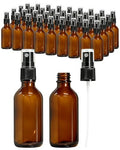 2oz Amber Glass Spray Bottles Set - 36 Pack for Essential Oils & Perfume
