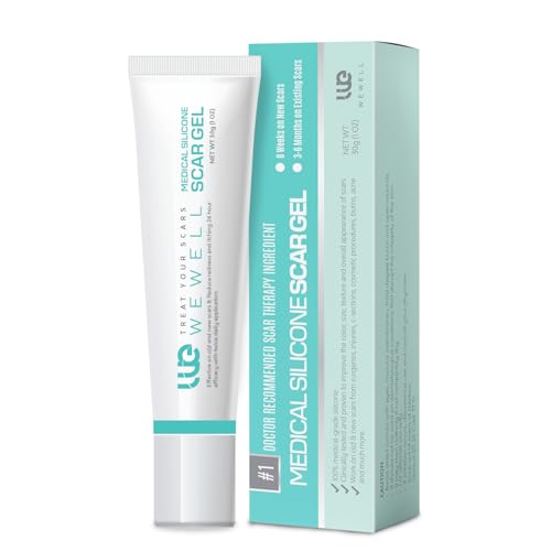 Scar Cream for Keloid Bump Removal: Professional Silicone Gel for Keloids, Acne Scars, Stretch Marks, C-Section & Burn Marks ? Old & New Scar Care Treatment, 1 oz