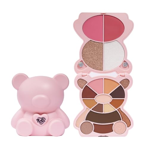 Teddy Kim Palette with 17 Eyeshadows, 2 Blush & Highlighters - Pink Variation