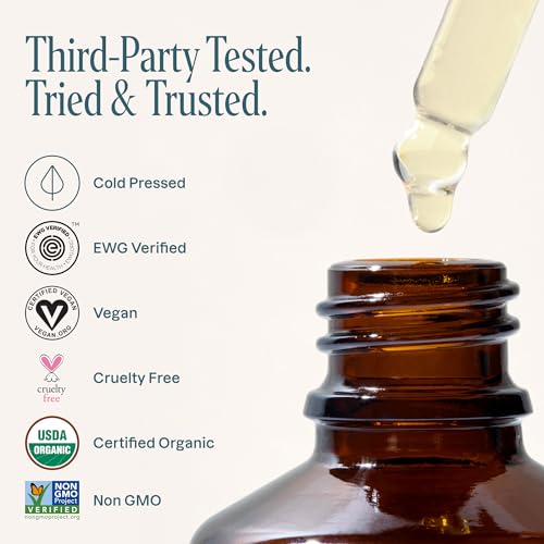 Cliganic Organic Argan Oil 8 oz - Pure Cold Pressed Multi-Purpose Face & Hair Oil