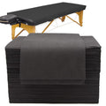 50 Count Disposable Massage Table Sheets, Disposable Bed Sheets fot Massage Table, Disposable Bed Covers for Lash Bed, Tattoo, Spa, Esthetician, 31 * 71 inches (Black)
