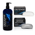 Defense Soap Antifungal Medicated Bar Soap 2-Pack, Original 4 Oz Bar (Pack of 2), & Body Wash 32 oz - Natural Shower Gel