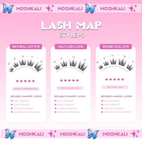Natural Lash Clusters Wispy Fairy Eyelash Extensions 10-16MM CC Curly Manga Eyelash Clusters 120Pcs Individual Versatile DIY Lash Extension, Black