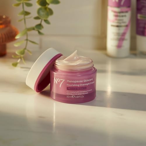 No7 Menopause Night Cream - Hydrating & Firming Overnight Skincare for Sensitive Skin